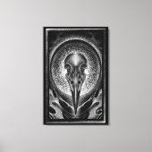 Raven-schedel Canvas Afdruk (Voorkant)