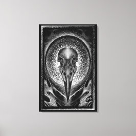 Raven-schedel Canvas Afdruk