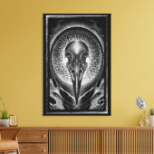 Raven-schedel Canvas Afdruk (Insitu (Woonkamer))