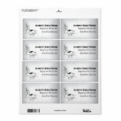 Raven, schedel en  hoek Gotische bruiloft Etiket (Full Sheet)