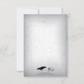 Raven, schedel en hoek Gotische bruiloft RSVP (Achterkant)