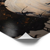 Raven schedel en witte pompoenen schilderij perfect poster (Hoek)