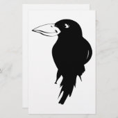 Raven Scrapbook Paper Briefpapier (Voorkant / Achterkant)