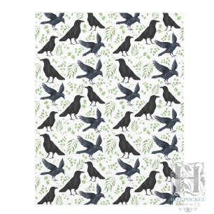 Raven Scrapbook Papier in Wit