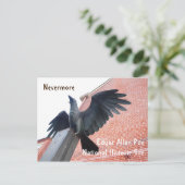 Raven Sculpture, Edgar Allan Poe Home Briefkaart (Staand voorkant)