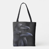 Raven Shadows: Mystiek Duo in Noir Tote Bag (Achterkant)