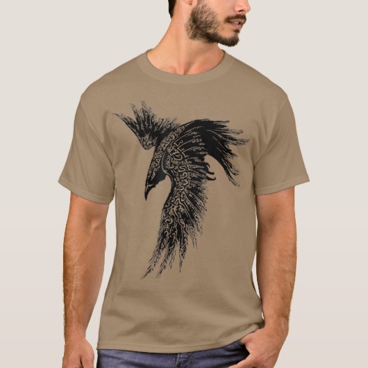 Raven shirt Mannen Meisje Vrouwen shirt shirt Goth (Voorkant)