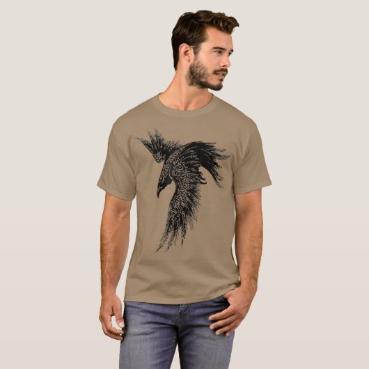 Raven shirt Mannen Meisje Vrouwen shirt shirt Goth (Voorkant volledig)