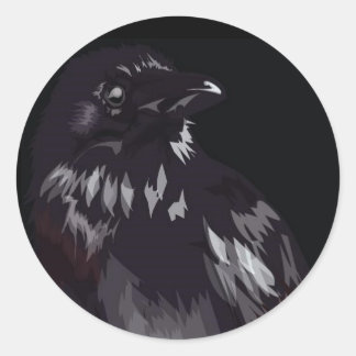 raven-shirt ronde sticker