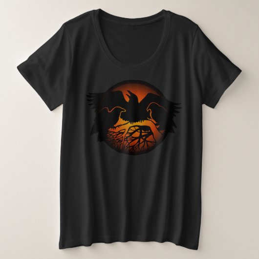 Raven Shirt Women's Plus Size Raven T-shirt (Design voorkant)
