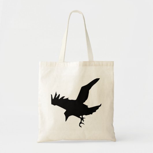 Raven Silhouet Tote Bag (Voorkant)