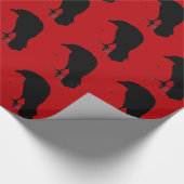 Raven Silhouette Black Ravens Crows Cadeaupapier (Hoek)