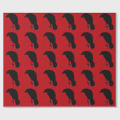 Raven Silhouette Black Ravens Crows Cadeaupapier (Vlak)