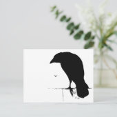 Raven Silhouette -  Gothic Ravens & Crows Briefkaart (Staand voorkant)