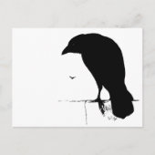 Raven Silhouette -  Gothic Ravens & Crows Briefkaart (Voorkant)