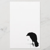 Raven Silhouette -  Gothic Ravens & Crows Briefpapier (Voorkant)