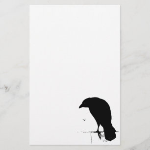 Raven Silhouette -  Gothic Ravens & Crows Briefpapier