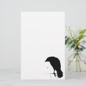 Raven Silhouette - Gothic Ravens & Crows Briefpapier (Staand voorkant)