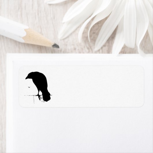 Raven Silhouette - Gothic Ravens & Crows Etiket (Insitu)