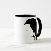 Raven Silhouette -  Gothic Ravens & Crows Mok (Voorkant rechts)