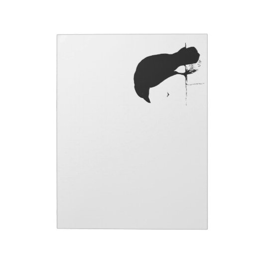 Raven Silhouette -  Gothic Ravens & Crows Notitieblok (Linkerzijde)