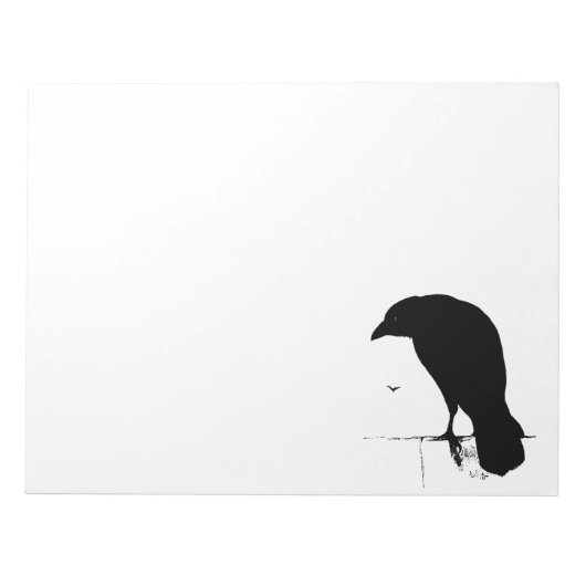 Raven Silhouette - Gothic Ravens & Crows Notitieblok (Voorkant)