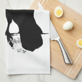 Raven Silhouette -  Gothic Ravens & Crows Theedoek (Quarter Fold)