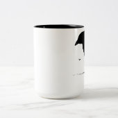 Raven Silhouette -  Gothic Ravens & Crows Tweekleurige Koffiemok (Center)