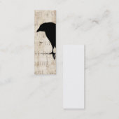 Raven Silhouette -  Retro Ravens & Crows Mini Visitekaartje (Voorkant / Achterkant)