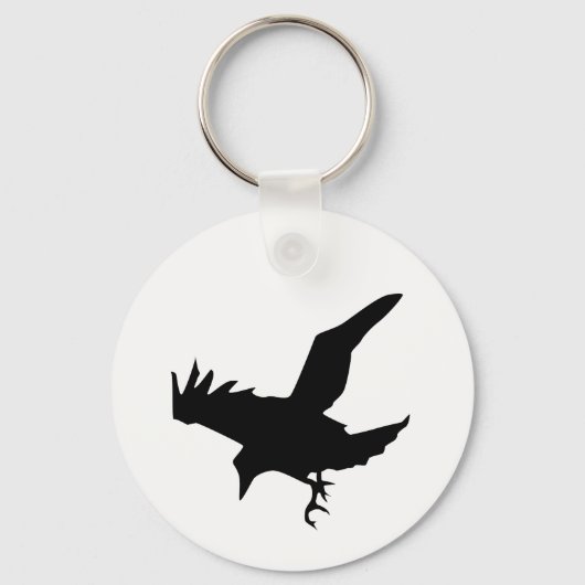 Raven Silhouette Sleutelhanger (Voorkant)