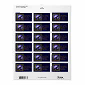 Raven Silhouette Tegen de Maan Etiket (Full Sheet)