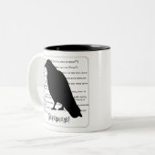 Raven Silhouette Tweekleurige Koffiemok (Voorkant links)