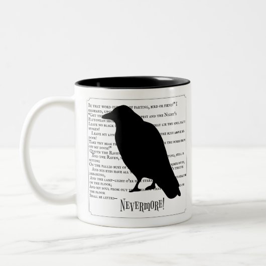 Raven Silhouette Tweekleurige Koffiemok (Links)