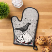 Raven Sings Song Death on Skull Illustration Ovenwant (Top down)