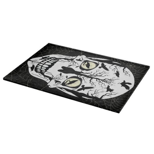 Raven Skeleton Cutting Board Kitchen Decor Snijplank (Hoek)