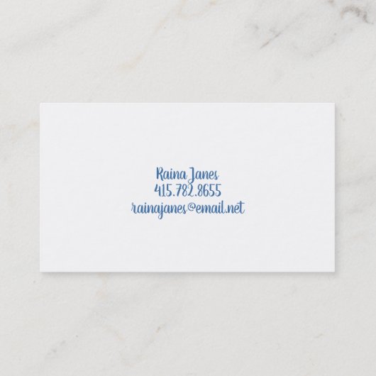 Raven Skeleton Key en theepot Visitekaartje (Achterkant)