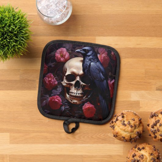 Raven Skull en Rozen Pannenlap (Top down)