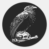 Raven Skull Sticker (Voorkant)