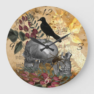 Raven Skulls en Spider Grote Klok