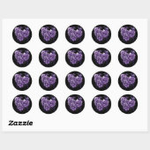 Raven Snake Rozen Gothic Steampunk Biker Heart-sha Ronde Sticker (Vel)