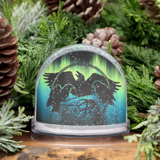 Raven Snow Globe Personalized Raven Snow Globes Sneeuwbol (Winter)