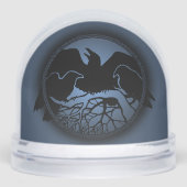 Raven Snow Globe Personalized Raven Snow Globes Sneeuwbol (Voorkant)