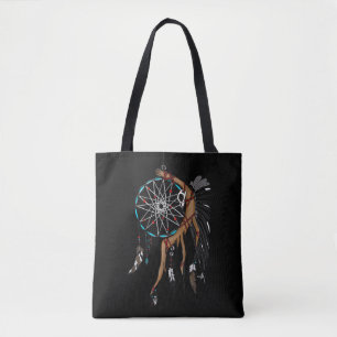 Raven Spirit Dreamweaver (voor donkere kleuren) Tote Bag