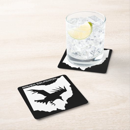 Raven Squadron Drink Coasters Kartonnen Onderzetters (Insitu)