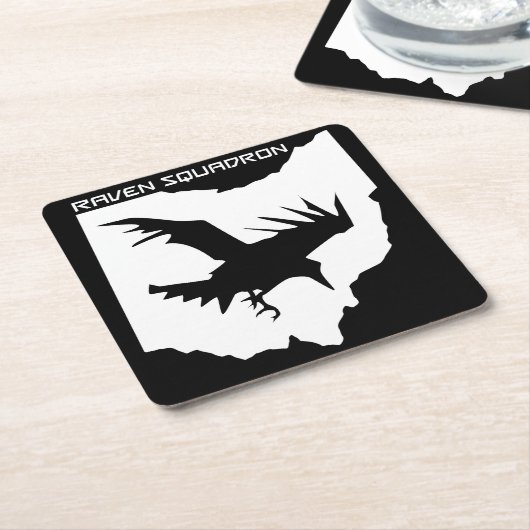 Raven Squadron Drink Coasters Kartonnen Onderzetters (Schuin)
