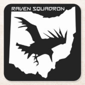 Raven Squadron Drink Coasters Kartonnen Onderzetters (Voorkant)