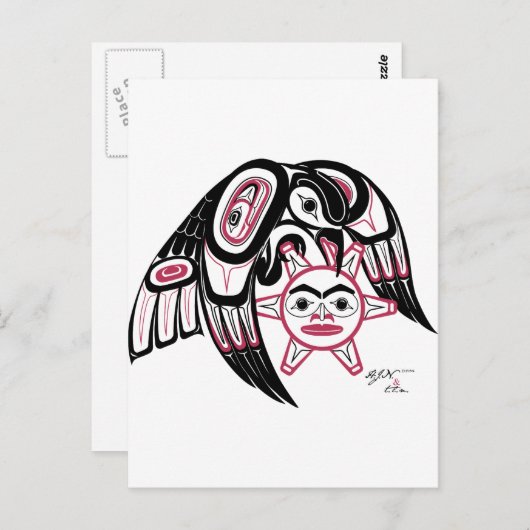 Raven Stealing the Sun Briefkaart (Voorkant / Achterkant)