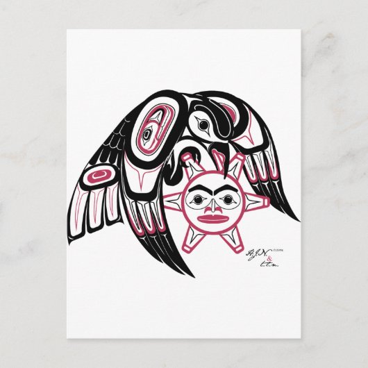 Raven Stealing the Sun Briefkaart (Voorkant)