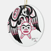Raven Stealing the Sun Keramisch Ornament (Links)