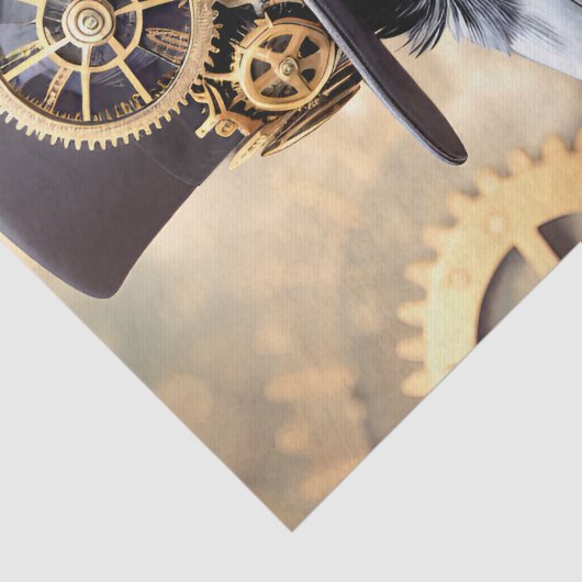 Raven Steampunk Art Tissuepapier (Detail)